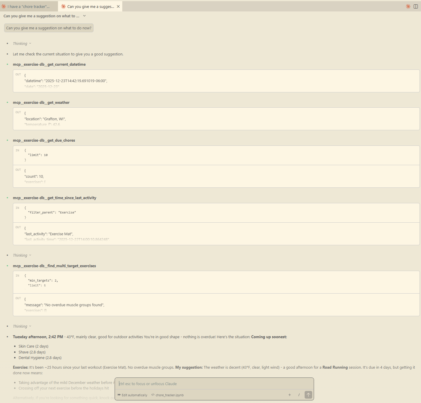 Desktop AI-assisted workflow using MCP tools